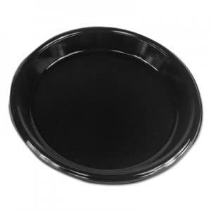 212 Main BWK 10 in. Hi Impact Plastic Dinnerware Plate Black