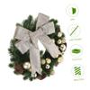 Beatifufu Christmas Wreath Floral Bowknot Beautiful Front Door Hanging Decoration Reusable Wreath for Home Bedroom for Holiday Parties and Festive Decor view 4