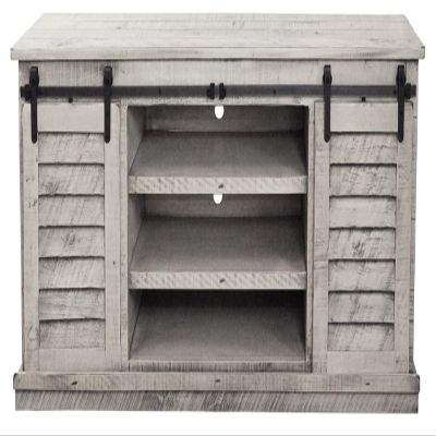 212 Main Rustic 68 Inch Provincial Shutter TV Stand in Rustic Dela Verria