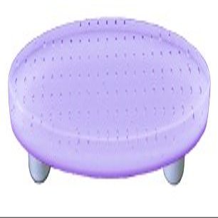 212 Main Bubbles Neo-Lavender Oval Glass Cabinet Pull - Aluminum Post