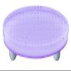 212 Main Bubbles Neo-Lavender Oval Glass Cabinet Pull - Aluminum Post view 1