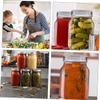 Zerodeko Wide Mouth Mason Jars Glass Jar Lids for Yogurt Pickles Centerpieces Salad Can Candy view 2