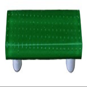 212 Main Bubbles Dark Forest Green Rectangle Glass Cabinet Pull - Aluminum Post