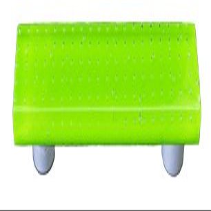 212 Main Bubbles Spring Green Rectangle Glass Cabinet Pull - Black Post