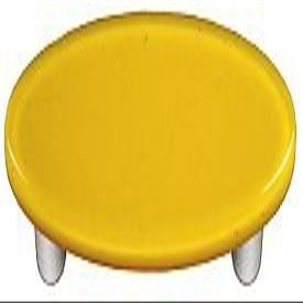 212 Main Sunflower Yellow Oval Glass Cabinet Pull - Aluminum Post
