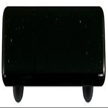 212 Main Black Rectangle Glass Cabinet Pull - Black Post