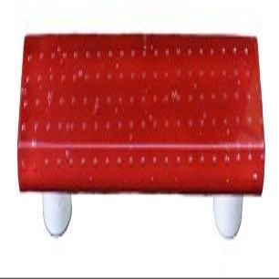 212 Main Bubbles Red Rectangle Glass Cabinet Pull - Black Post