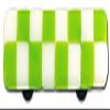 212 Main Li'l Squares Collection Spring Green & White Rectangle Glass Cabinet Pull - Aluminum Post view 1