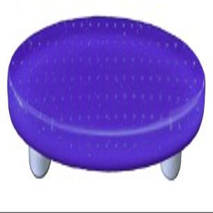 212 Main Bubbles Deep Cobalt Blue Oval Glass Cabinet Pull - Aluminum Post Deep Cobalt Blue
