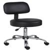 212 Main High Back Medical Stool Chair with Backrest - B245 - Black Vinyl view 1