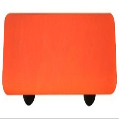 212 Main Opaline Orange Rectangle Glass Cabinet Pull - Aluminum Post