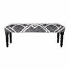 212 Main 18 x 47 x 16 in. Gray & White Geometric Cotton Upholstered Distressed Bench view 1