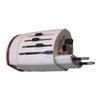 212 Main 2 x 3 in. International Plug Adapter with 2 USB Ports - White view 1