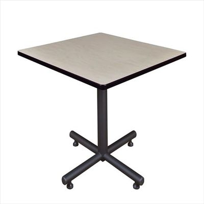 212 Main 36 in. Square Kobe X Base Lunchroom Table - Maple, Black