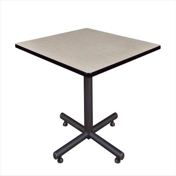 212 Main 36 in. Square Kobe X Base Lunchroom Table - Maple, Black