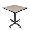 212 Main 36 in. Square Kobe X Base Lunchroom Table - Maple, Black view 1