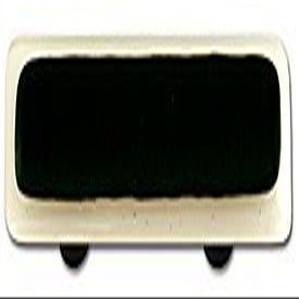 212 Main White Border with Black Rectangle Glass Cabinet Pull - Aluminium Post