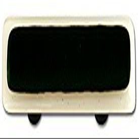 212 Main White Border with Black Rectangle Glass Cabinet Pull - Aluminium Post