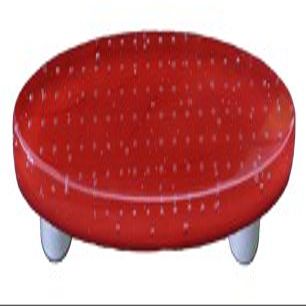 212 Main Bubbles Red Oval Glass Cabinet Pull - Aluminum Post