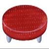 212 Main Bubbles Red Oval Glass Cabinet Pull - Aluminum Post view 1