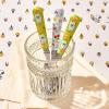 SEELLODGE Silverware Flatware Cutlery Set, 2/8/12/16 Rabbit Series 304 Stainless Steel Spoons And Forks Household Cartoon Eating Spoons (Color : Green, Size : 8Set-16Pcs) view 3