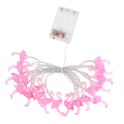 Anneome Led Flamingo String Lights Bulbs Lantern String Cloth Battery Box Romantic Decorative Lights for Home Patio Style