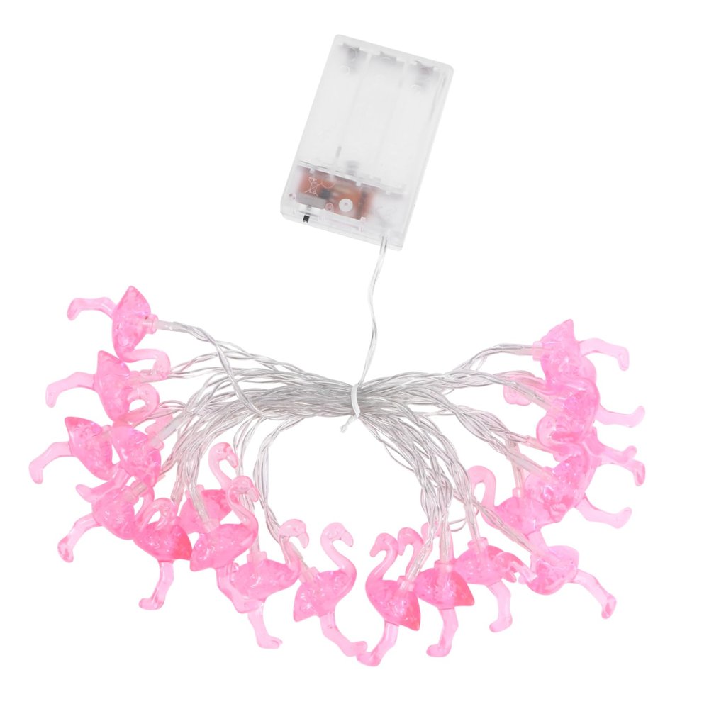 Anneome Led Flamingo String Lights Bulbs Lantern String Cloth Battery Box Romantic Decorative Lights for Home Patio Style