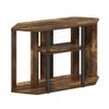 212 Main Classic TV Stand with Plastic Poles for TV up to 43 in. Amber Pine & Black view 1