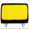 212 Main Black Border with Sunflower Yellow Rectangle Glass Cabinet Pull - Aluminum Post view 1