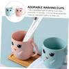 Anneome 4Pcs Frosted Boy Girl Toothbrush Cups Drop-Resistant Cartoon Design Lightweight and Wash Tumblers for Bathroom Use Multipurpose Boy Girl Mouthwash and Water Cups view 4