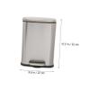 PRETYZOOM Step Trash Can Large Kitchen Garbage Can Lid Bathroom Waste Basket Stainless Steel Waste Basket view 2