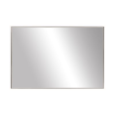 Frame My Mirror Silver Metal Framed Mirror, 28" x 54" Mirror for Bathroom, Metal Frame, True Reflections Glass, Satin Nickel Finish, Stanton Design, Hangs Horizontally or Vertically, Made in USA