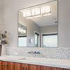 Frame My Mirror Silver Metal Framed Mirror, 28" x 54" Mirror for Bathroom, Metal Frame, True Reflections Glass, Satin Nickel Finish, Stanton Design, Hangs Horizontally or Vertically, Made in USA view 4