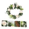 BIUDECO 1pc White Rose Garland for Spring Wedding Decor Pendant for Home and Door Decoration Floral Ornament Easy Care and Design view 2