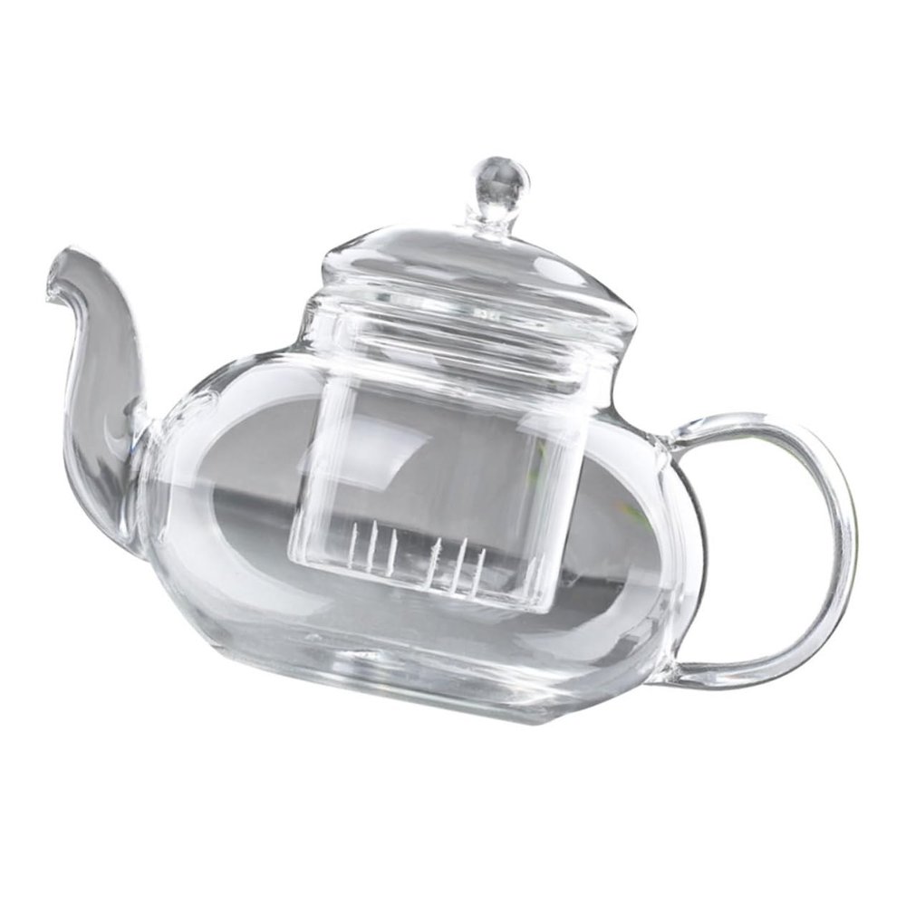 BIUDECO Borosilicate Teaware Steaming Tea Pot Kettle Safe for Office Family Outdoor Travel