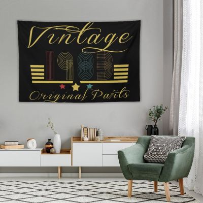 HomeLoft Basics Vintage 1983 Original Parts Tapestry,Funny Bedroom Home Wall Tapestries for College Dorm Wall Decoration Tapestry Hanging 40""x60""inch