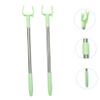 2pcs Retractable Clothes Drying Fork with Adjustable PP Head view 2