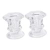 Zerodeko 2pcs Glass Candlestick Holders Candlestick Holders Simple for Wedding Decor and Home view 1