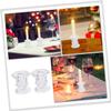Zerodeko 2pcs Glass Candlestick Holders Candlestick Holders Simple for Wedding Decor and Home view 3