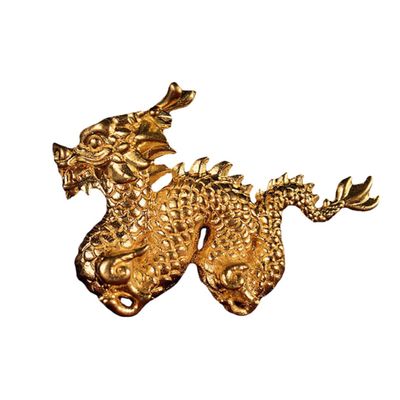 PRETYZOOM Simulated Brass Dragon Adornment Elegant Chinese Zodiac Dragon Statue for Home Office Desktop Decor Lightweight Stylish Delicate Design for Bookshelves Windowsills Tables