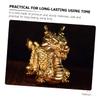 PRETYZOOM Simulated Brass Dragon Adornment Elegant Chinese Zodiac Dragon Statue for Home Office Desktop Decor Lightweight Stylish Delicate Design for Bookshelves Windowsills Tables view 2