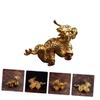 PRETYZOOM Simulated Brass Dragon Adornment Elegant Chinese Zodiac Dragon Statue for Home Office Desktop Decor Lightweight Stylish Delicate Design for Bookshelves Windowsills Tables view 3