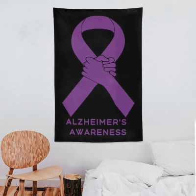 Alzheimer's Awareness Tapestry,Funny Bedroom Home Wall Tapestries for College Dorm Wall Decoration Tapestry Hanging 40"x60"inch