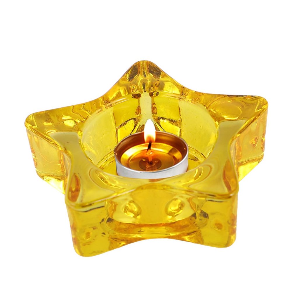 Zerodeko 2pcs Candlestick Holders Pentagram Shape Candle Holders for Romantic Home Decor and Wedding Centerpieces
