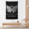 Butterfly Brain Cancer Awareness Tapestry,Funny Bedroom Home Wall Tapestries for College Dorm Wall Decoration Tapestry Hanging 40"x60"inch view 4