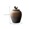 SHOWERORO 1pc Ceramic Tea Leaf Jar Airtight Storage Container for Tea Flour Sugar and Spices Elegant Japanese Design Smooth Finish for Home Use and Organization view 2