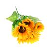 Zerodeko 7-Bifurcation Fake Sunflower Centerpiece Lifelike Artificial Sunflower Bunch for Home Party Decorations view 1
