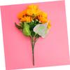 Zerodeko 7-Bifurcation Fake Sunflower Centerpiece Lifelike Artificial Sunflower Bunch for Home Party Decorations view 2