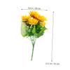 Zerodeko 7-Bifurcation Fake Sunflower Centerpiece Lifelike Artificial Sunflower Bunch for Home Party Decorations view 4