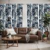 Ambesonne Space Window Curtains Pack of 2, Planets Bar Stripes Stars Rockets and Astronauts Galaxy Cartoon Pattern, Lightweight Set with Rod Pocket, 4 Panels of - 28" x 84", Blue Indigo Dark Coral view 2
